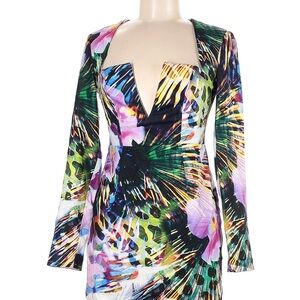 Vibrant Floral Long Sleeve Dress